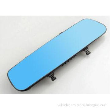 4.3" LCD AVI Rear View Mirror Dual Camera Car DVR 1080P Nig